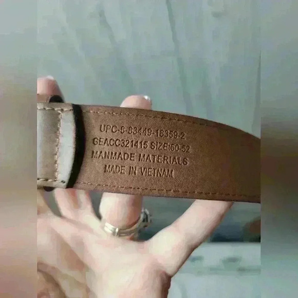 Brown belt silver buckle size 50-52. - Picture 5 of 6